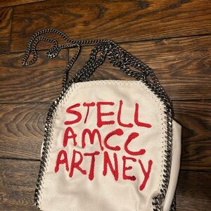 Stella McCartney Beige and Red Shoulder Bag